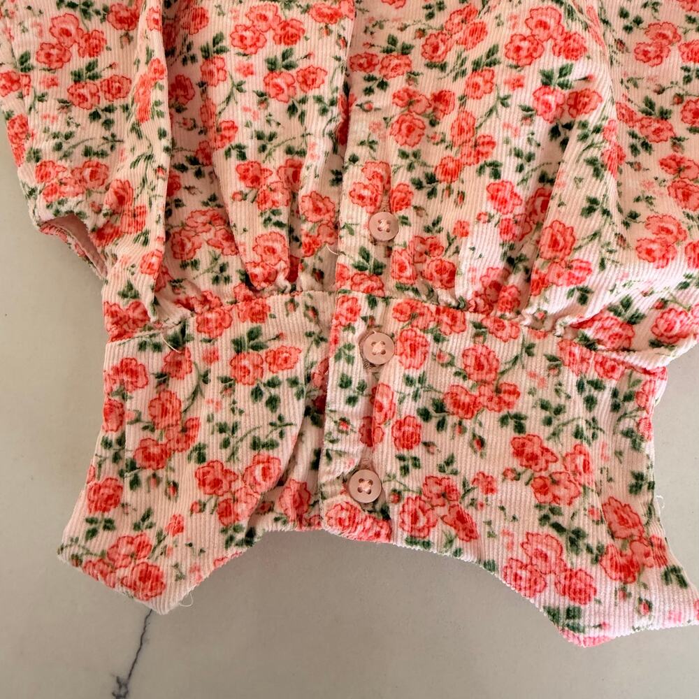 Janie and Jack Corduroy Floral Dress - 3-6 Months - Picture 5 of 6